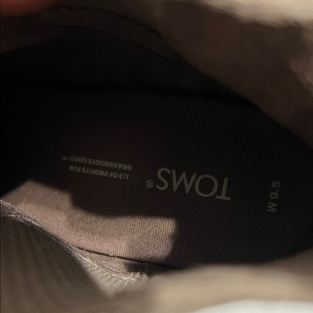Toms Taupe Wedge Ankle Booties - Picture 2 of 9